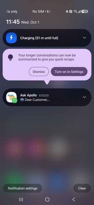 AI notification summaries in One UI 8.5