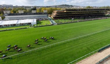 The scene at Longchamp on Saturday