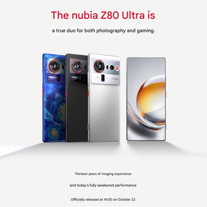 Nubia Z80 Ultra is launching on October 22 in China