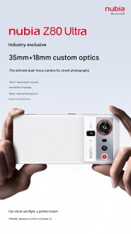 Nubia Z80 camera specs