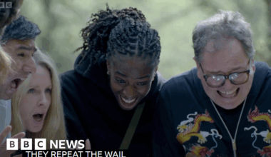 Strange shrieks by Clare Balding, Celia Imrie and Stephen Fry