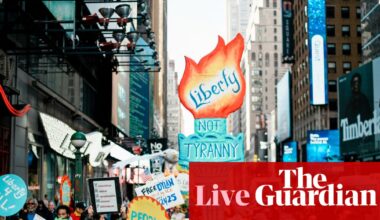 No Kings protest live updates: thousands march against Trump in nationwide day of protest | Trump administration