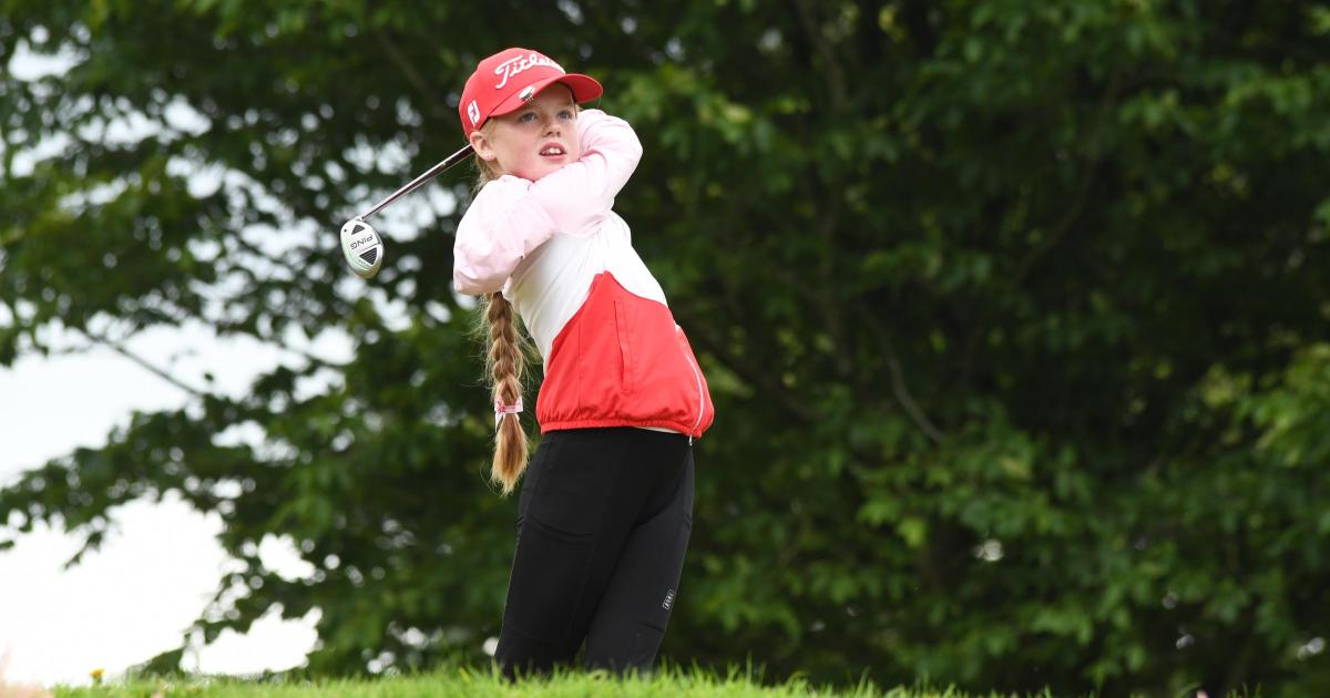 Barrow schoolgirl Florence Martindale meets Nick Faldo