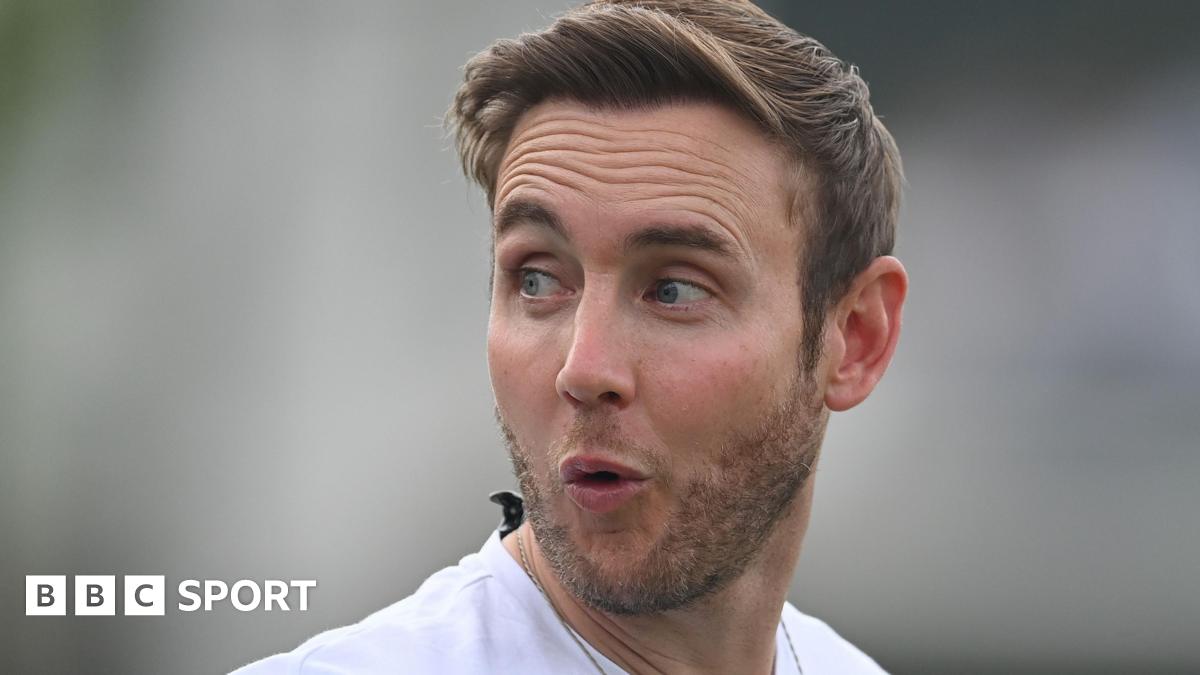 Stuart Broad reacts while commentating