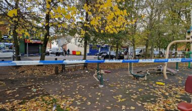 The scene on Staveley Road in Wolverhampton following reports of disorder