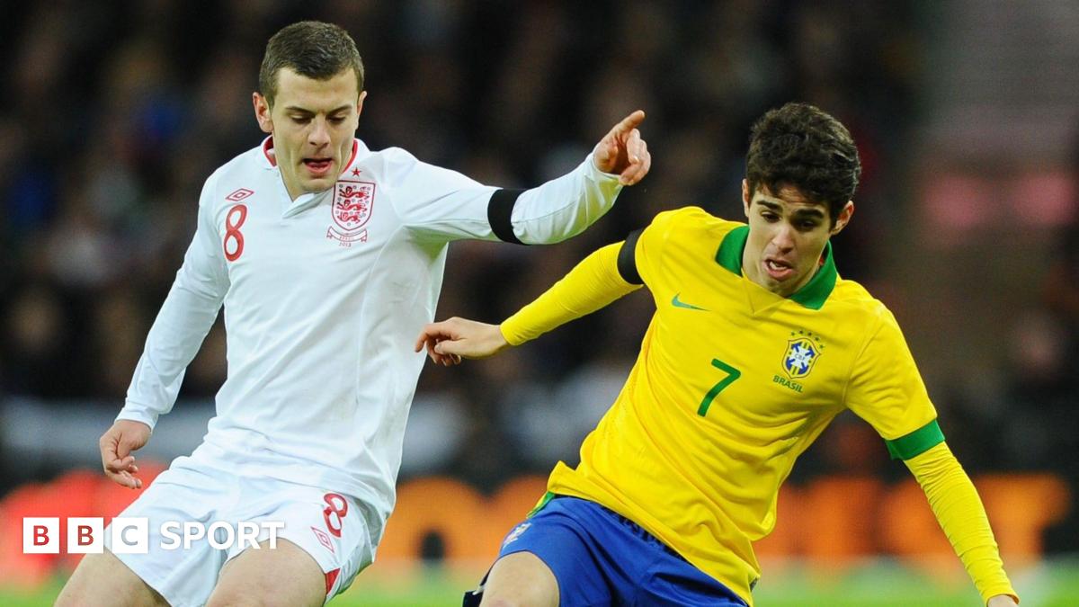 Jack Wilshere in action for England against Brazil