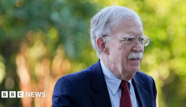 Former national security adviser John Bolton arrives at court on Friday.
