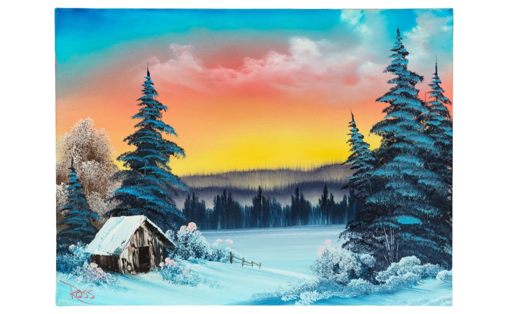 Paintings By Bob Ross Will Be Auctioned to Support Public TV Stations