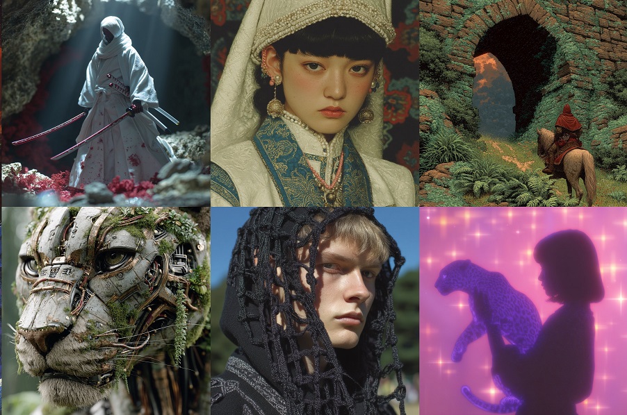 A collection of images produced by Midjourney