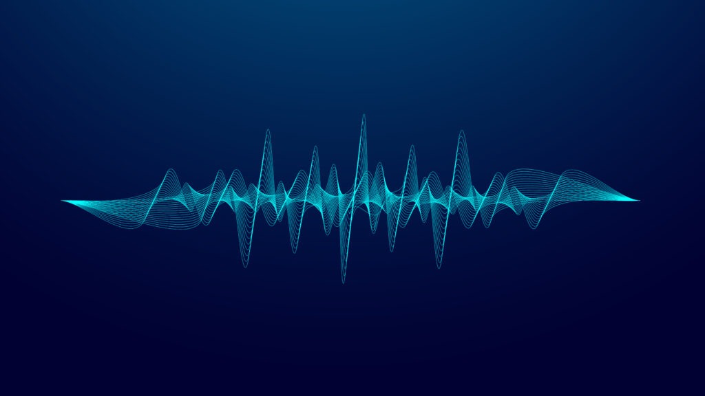 Abstract digital sound wave