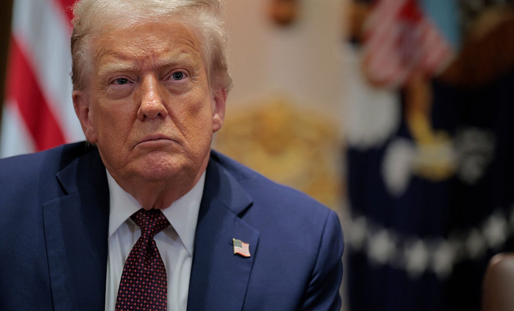 President Donald Trump attends a Cabinet Meeting at the White. House on Aug. 26, 2025. (Chip Somodevilla/Getty Images)