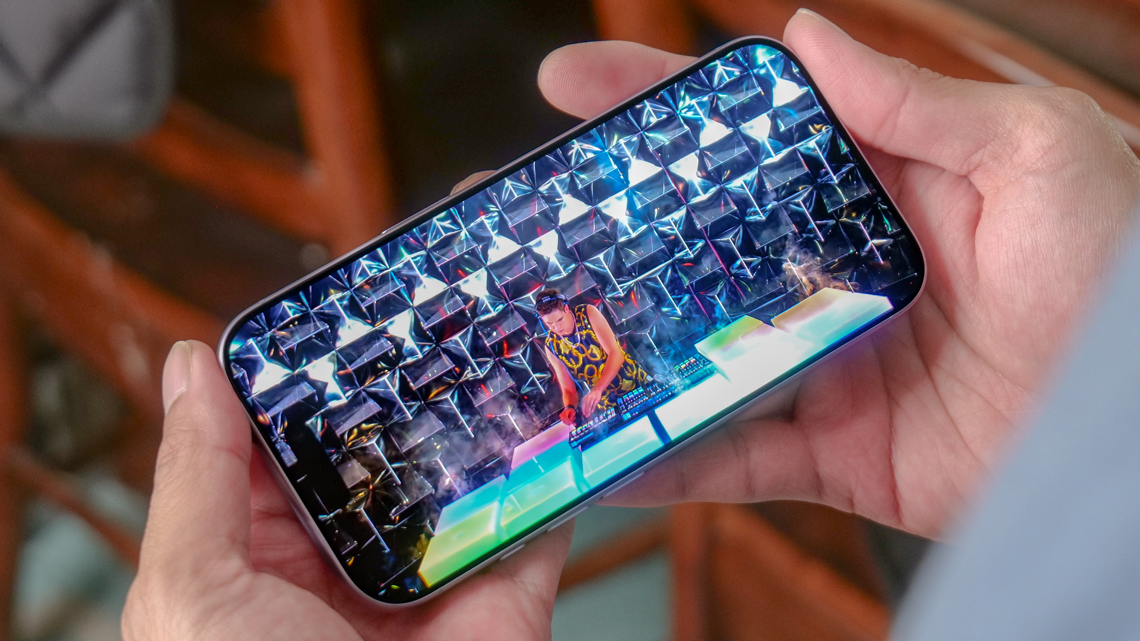 Apple iPhone 17 playing 4K video.