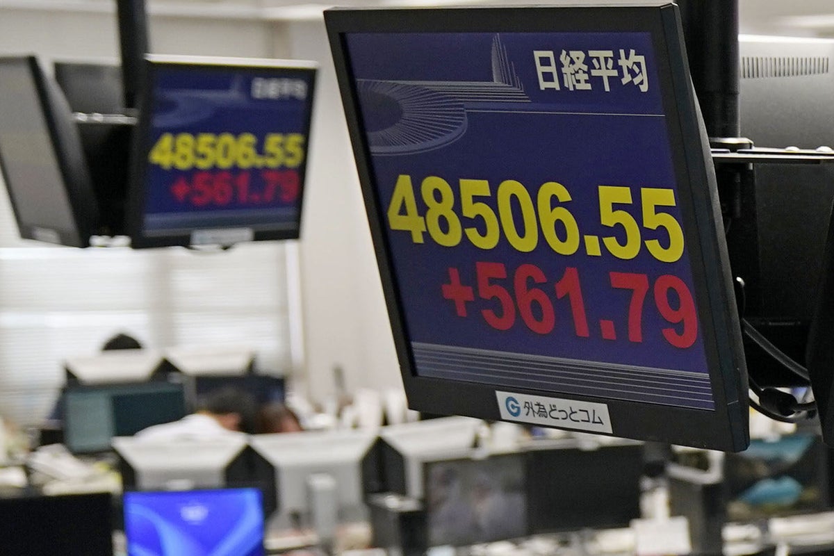 Asian markets mostly higher in quiet holiday trading after AI deals push Wall St to more records