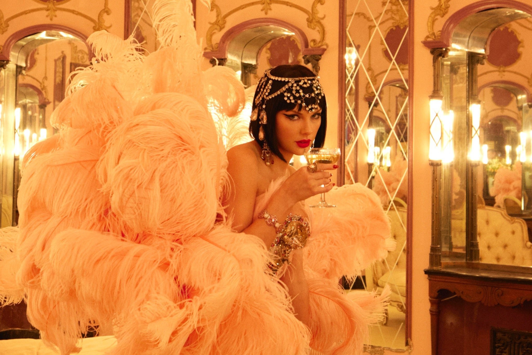 Taylor Swift in artwork for 'The Life of a Showgirl'