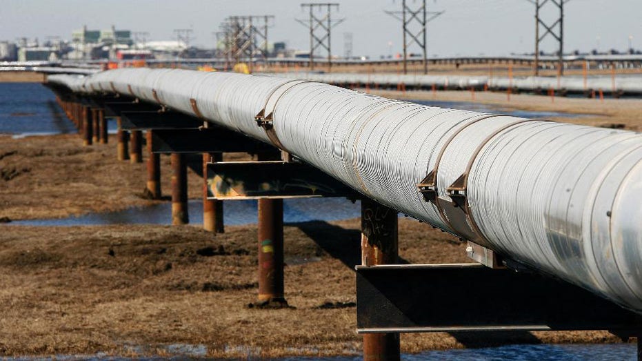 A photo of an oil pipeline