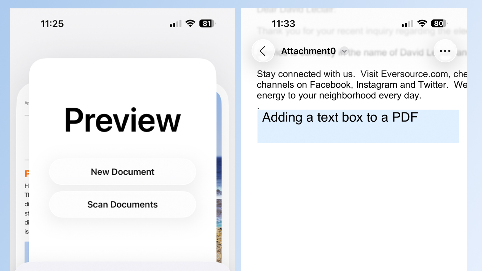 iPhone preview app screenshots