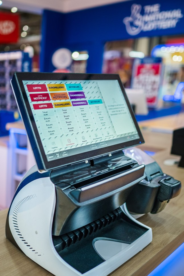 Undated handout photo issued by Allwyn of a National Lottery New Wave terminal. National Lottery sales and payouts will pause for around 36 hours this weekend to make way for the biggest technology upgrade in the game's 31-year history. All draw game sales and prize claims will be paused in shops across the UK from 11pm on Saturday night following the Lotto and Thunderball draws until "late Monday morning", operator Allwyn said. Issue date: Wednesday July 30, 2025. PA Photo. Photo credit should read: Allwyn/PA Wire NOTE TO EDITORS: This handout photo may only be used for editorial reporting purposes for the contemporaneous illustration of events, things or the people in the image or facts mentioned in the caption. Reuse of the picture may require further permission from the copyright holder.