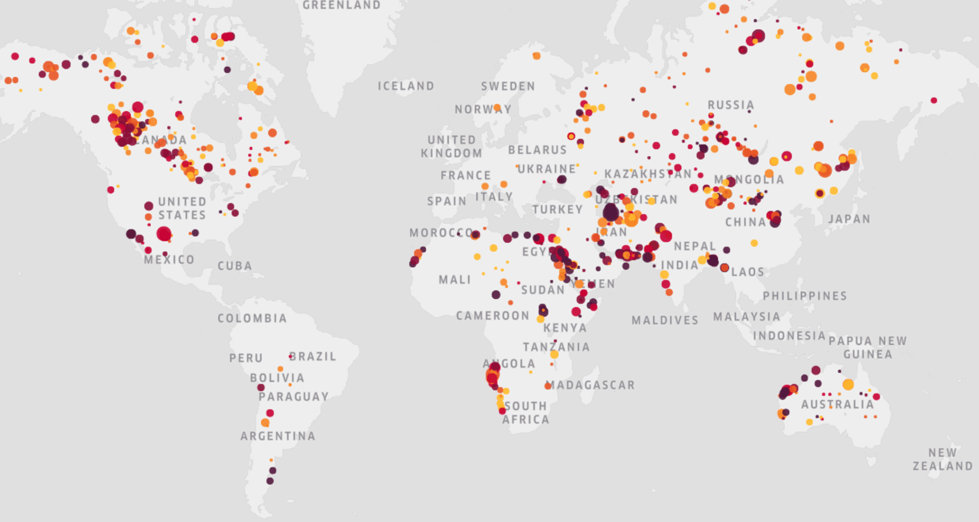 Sample of abnormal methane concentrations