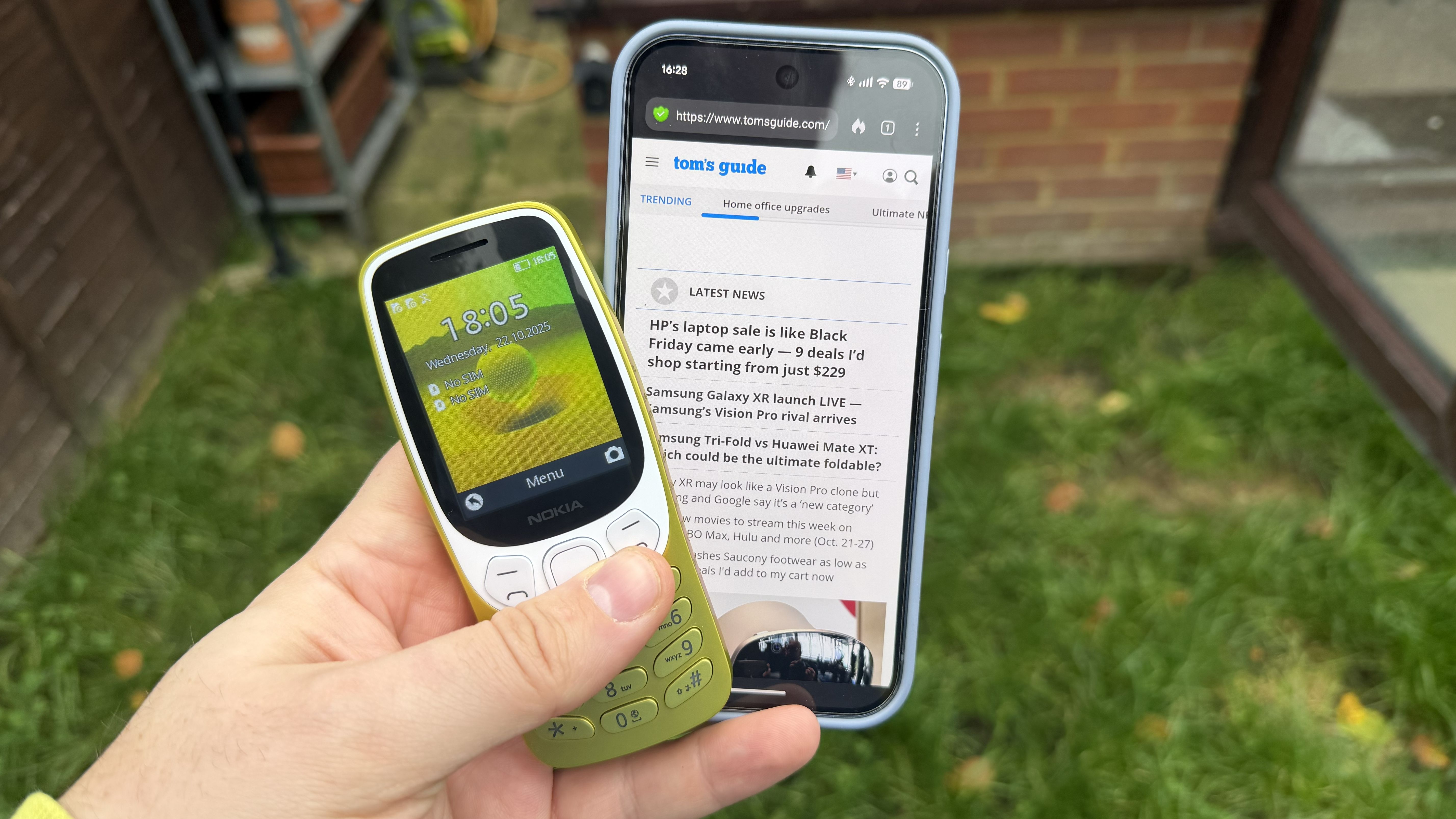 nokia 3210 and hmd flip 2600 with pixel 10 pro