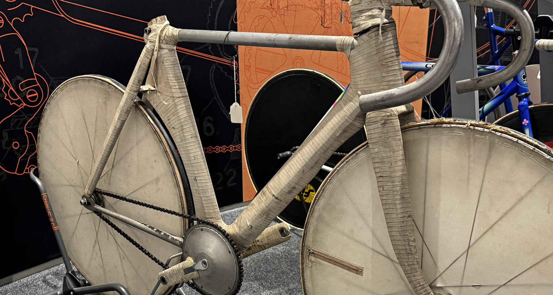 World's First Aero Bike, a 1950 prototype in the collection of the Ghisallo Cycling Museum