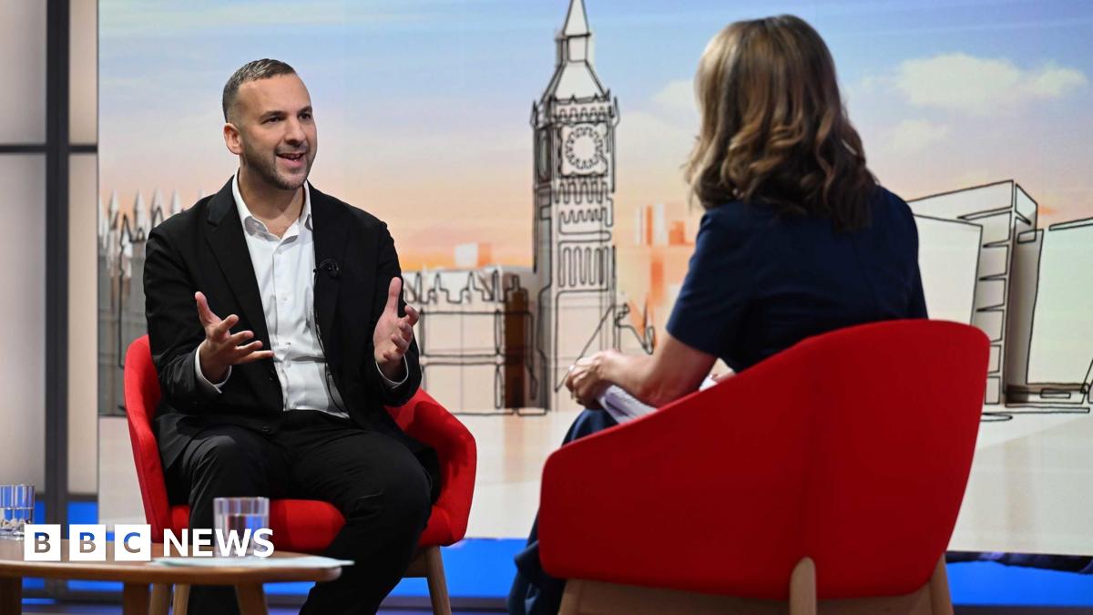 Zack Polanski being interviewed by the BBC.