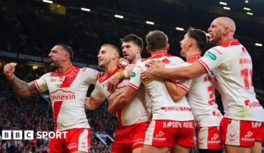 Northern Ireland celebrate Trai Hume's goal