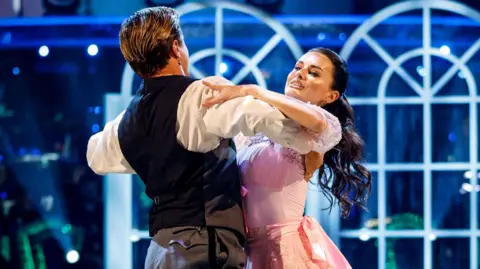 BBC/Guy Levy Amber Davies and her dance partner Nikita Kuzmin