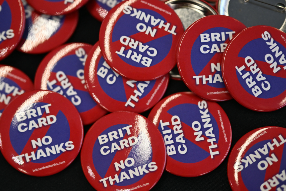 Brit Card No Thanks badges