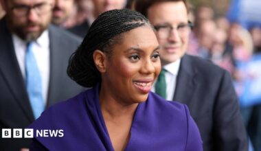 Conservative Party Leader Kemi Badenoch arriving at the Conservative Party conference, in Manchester