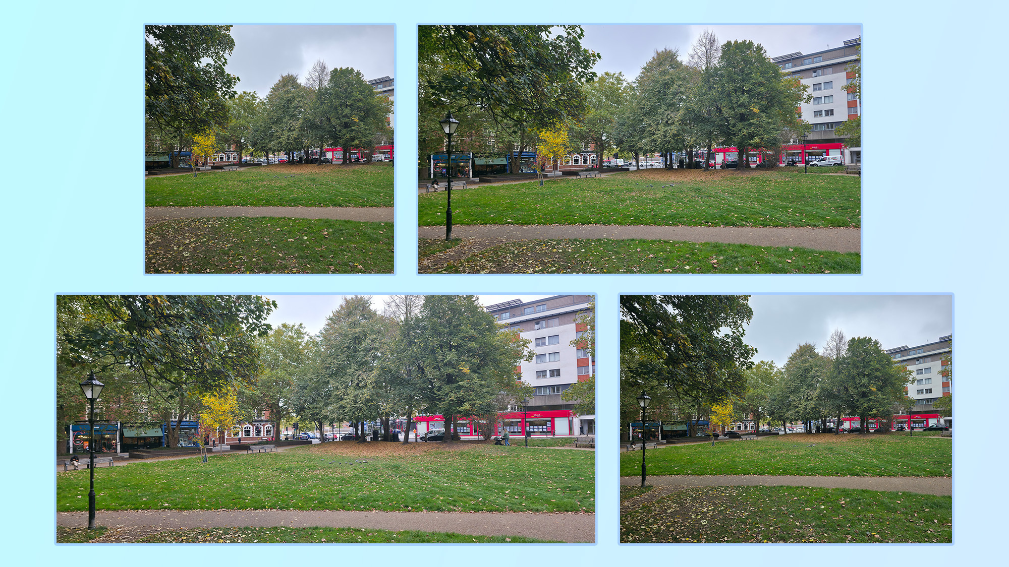 Four landscape shots at Full, 19:6, 3:4 and 1:1 aspect ratio