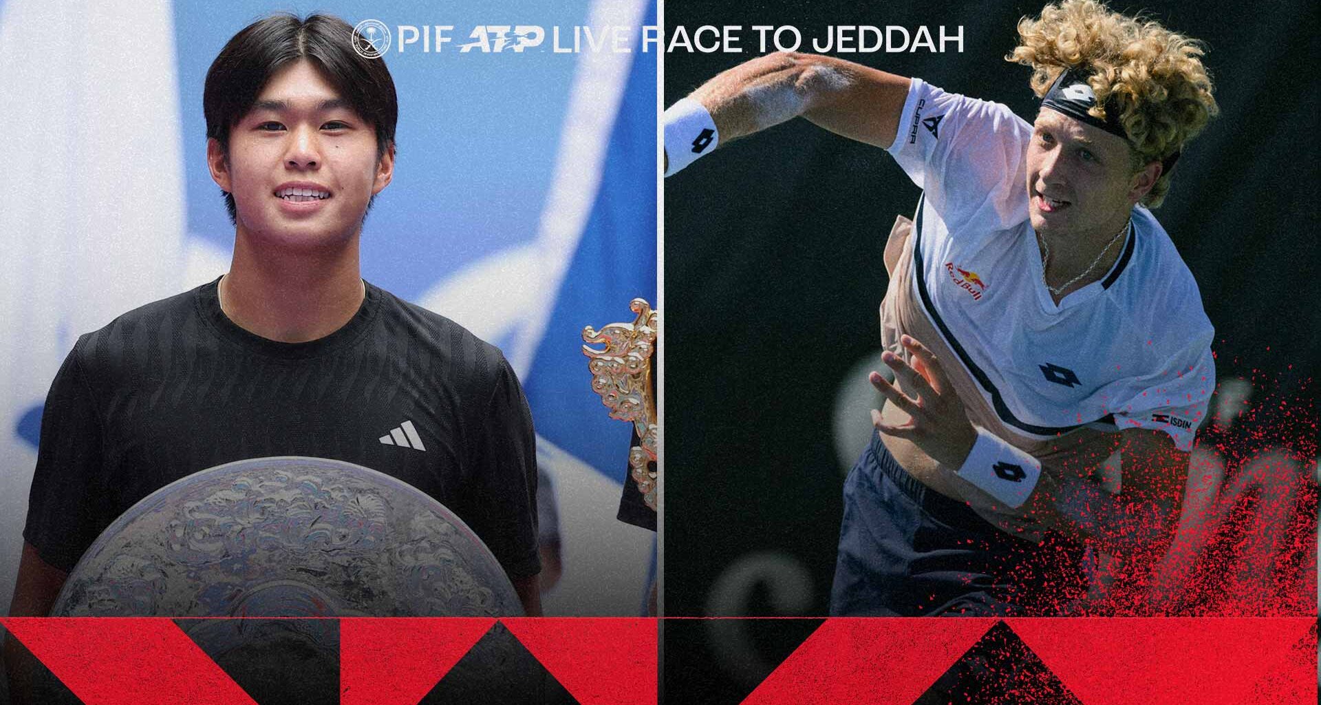 Learner Tien and Martin Landaluce are second and fifth in the PIF ATP Live Race To Jeddah, respectively.
