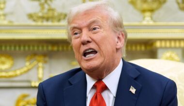 Donald Trump said the additional tariffs would begin on 1 November. Pic: Reuters