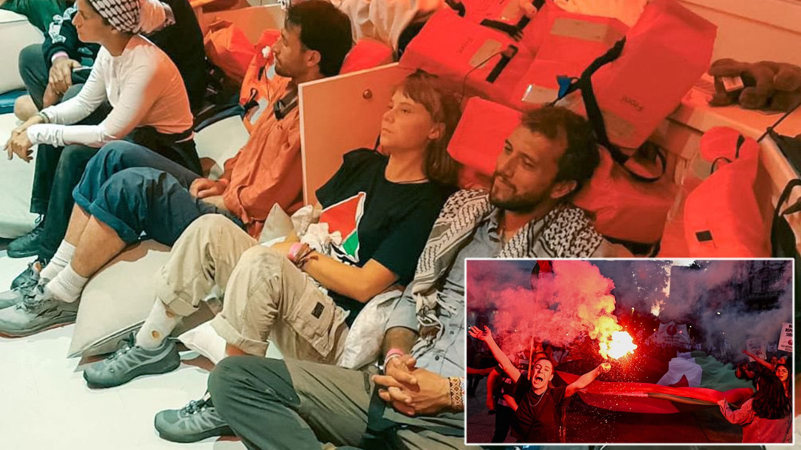 Gaza latest: Protests erupt around world after Israel detains Greta Thunberg - as dozens of boats continue aid mission | World News