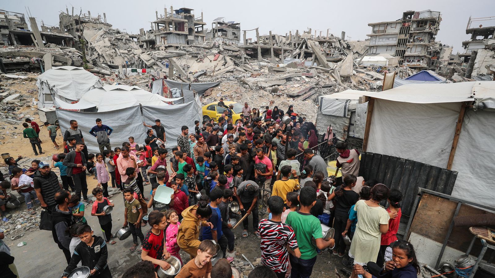 The rubble of Gaza City. Pic: Reuters/Mahmoud Issa
