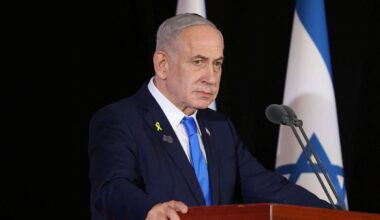 Benjamin Netanyahu had ordered earlier strikes after claiming troops had come under fire. Pic: Reuters