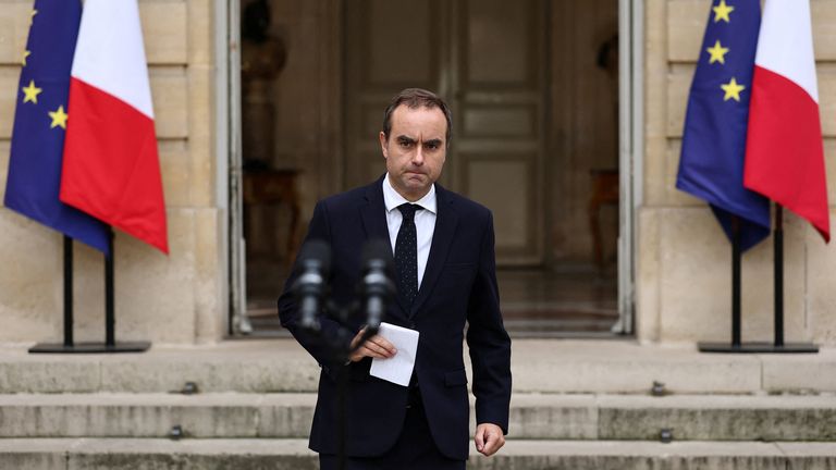 Outgoing Prime Minister Sebastien Lecornu, who resigned just a day after naming his government, arrives to deliver his statement.
Pic AP