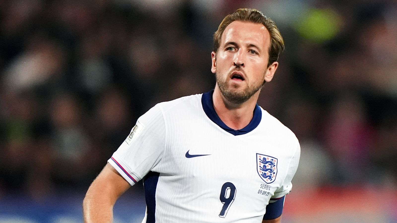 England's Harry Kane during the 2026 FIFA World Cup Qualifying, Group K match against Serbia at Rajko Mitic Stadium, Belgrade