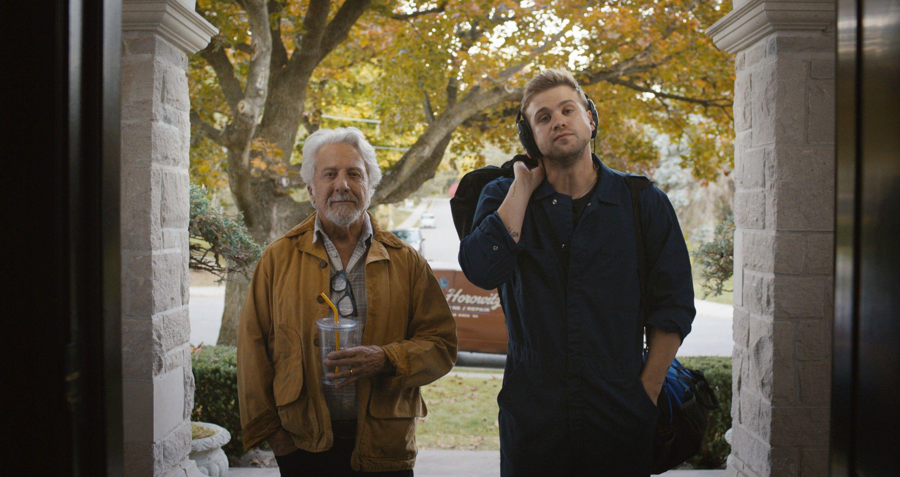TUNER, from left: Dustin Hoffman, Leo Woodall, 2025. © Elevation Pictures / courtesy Everett Collection