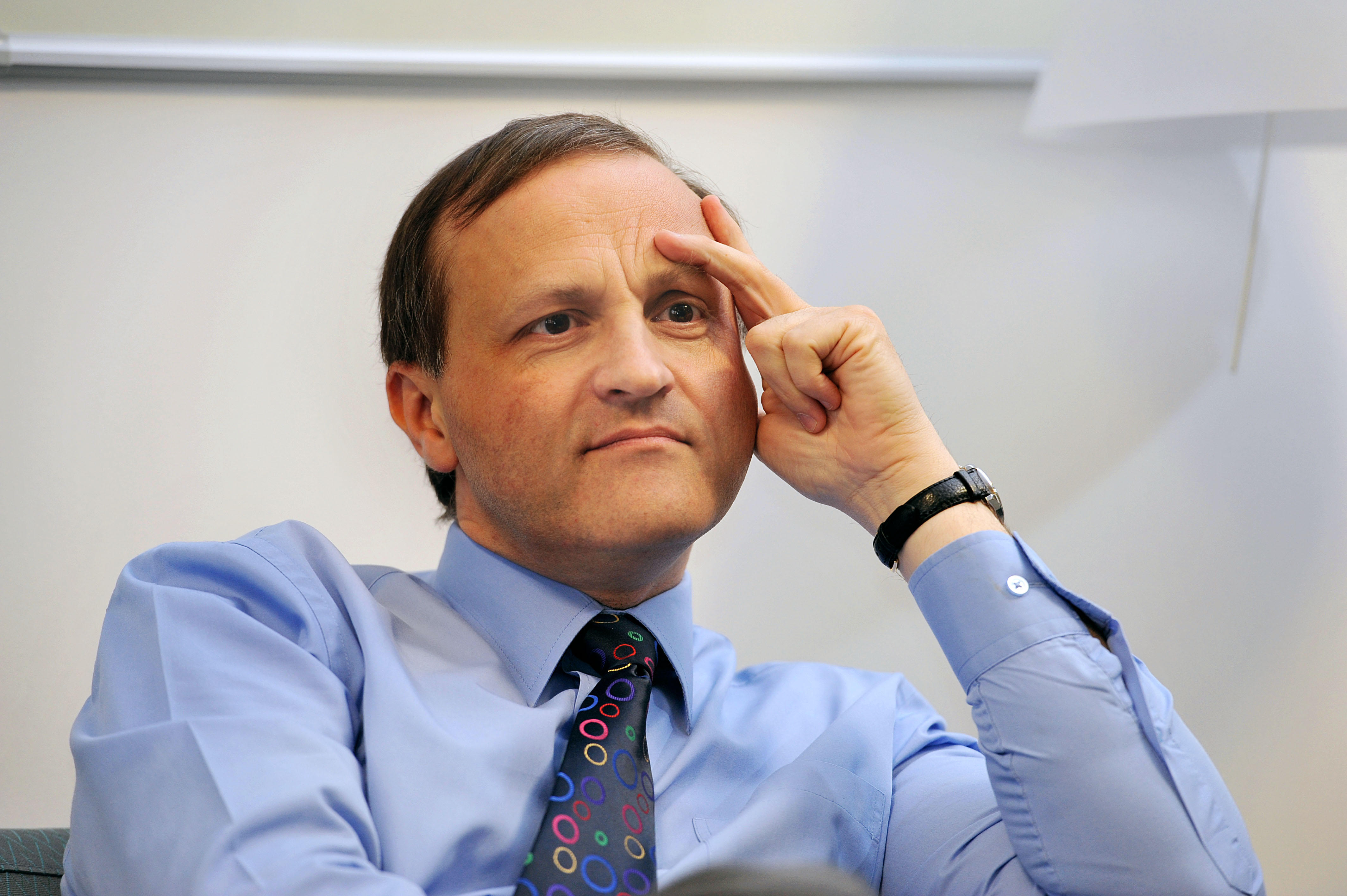 Steve Webb MP, Minister of State for Pensions, in his office.