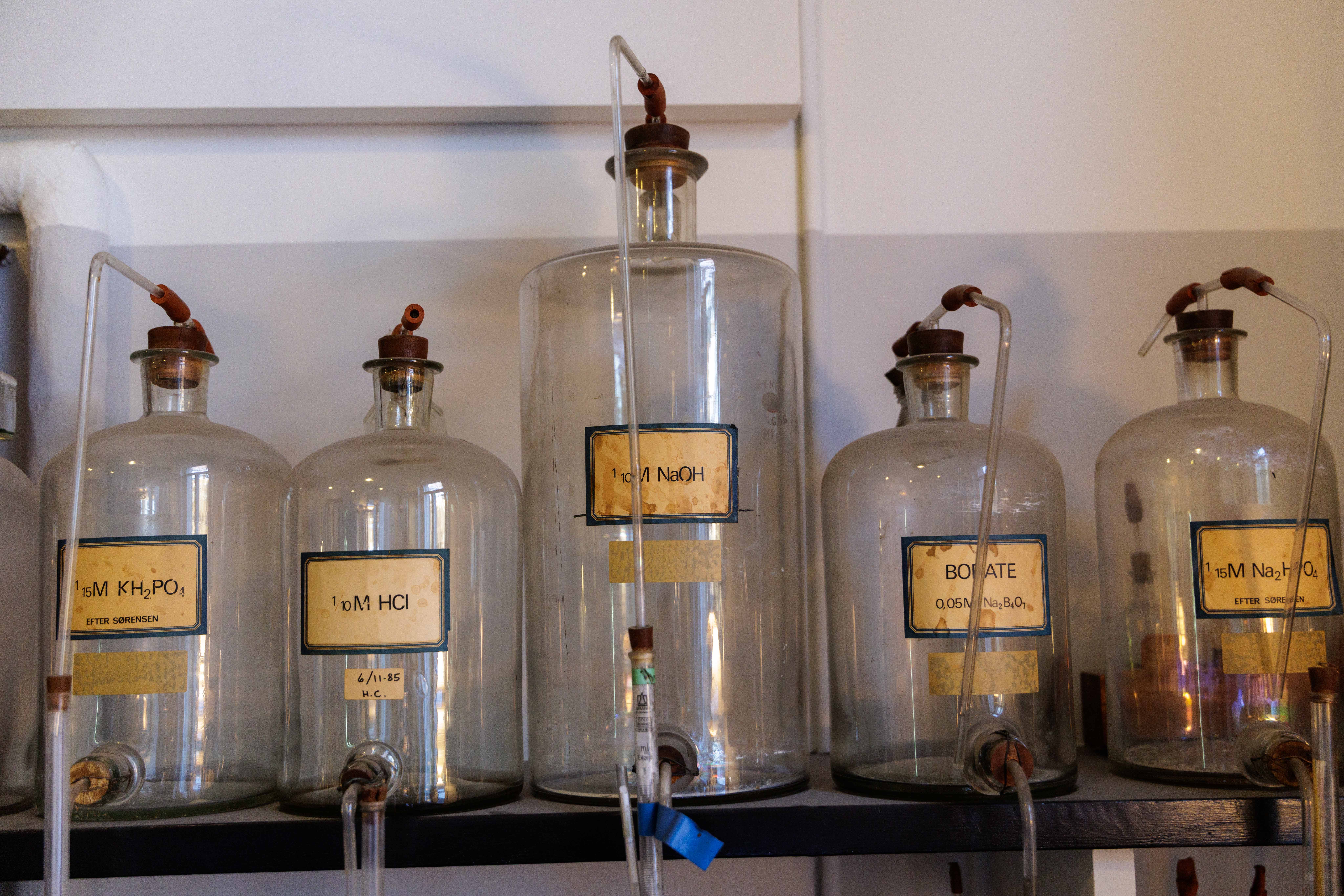 The first pH scale created at the Carlsberg Research Laboratory in Copenhagen.