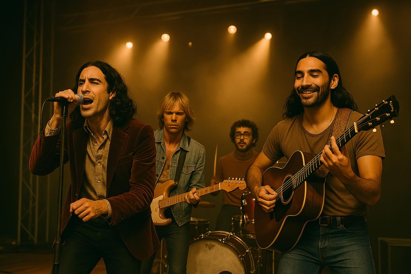 The Velvet Sundown band performing on stage.