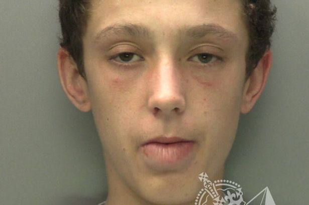 Custody photo of Blake Williams, 19, who has short brown curly hair and is wearing a grey tracksuit.