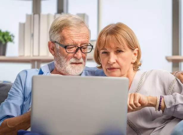 A couple check their finances