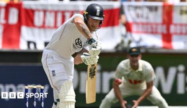 Ben Stokes plays a shot