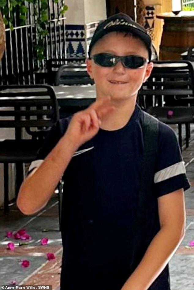 Oliver Wood, 12, (pictured) from the UK was hospitalized earlier this year with chest pains, shakiness and jitters after consuming more than 50 pieces of caffeine gum in 24 hours