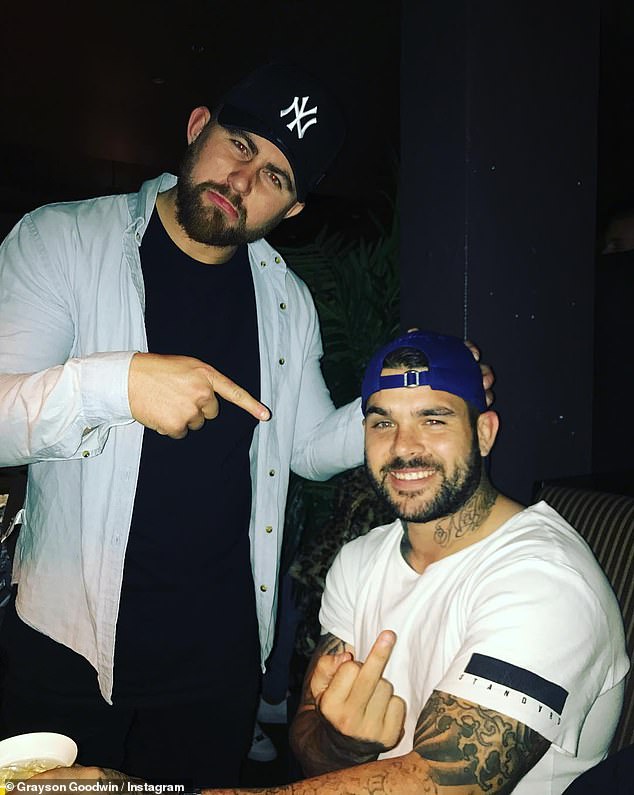 Goodwin (left, with Broncos captain Adam Reynolds) pleaded guilty in April to four counts of supplying a large commercial quantity of the prohibited drugs ketamine, cocaine and ice