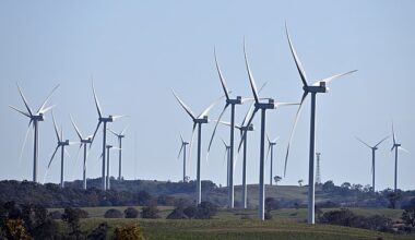 AGL's annual report says renewables cost three times more than coal to produce energy (pictured, power-generating windmill turbines in Goulburn, NSW)