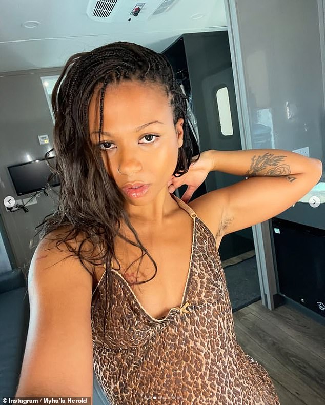 As well as being a budding starlet, the 29-year-old is a Miu Miu muse and Loewe model. Pictured