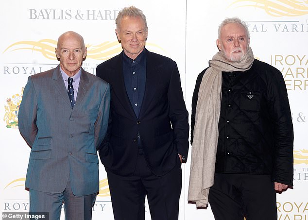 Roger was joined by Midge Ure (L) and Gary Kemp (middle)