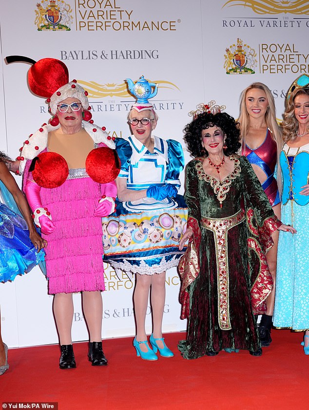 Christopher Biggins, Su Pollard, Lesley Joseph and Livi Sheldon made sure all eyes were on them on the carpet in their elaborate costumes